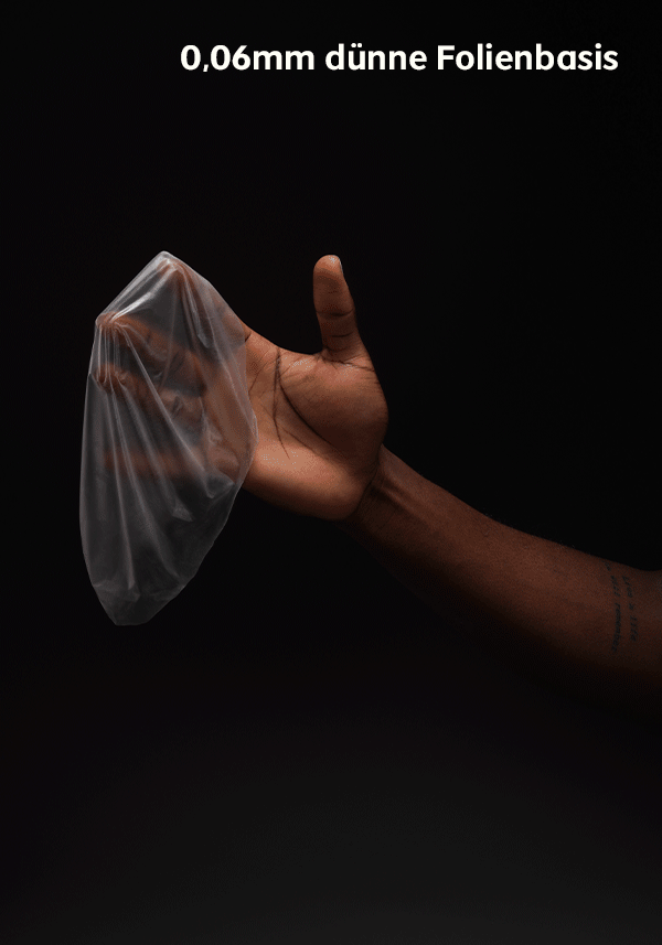 0,06mm super dünnes Folienhaarsystem transparent und matt, pflegenleicht