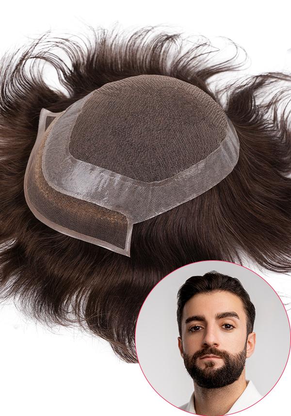neo-premier Toupet mit French Lace vorne und oben mit hochwertigen, veredelten Echthaar