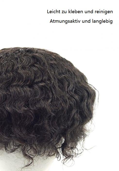Lordhair Haarsystem Maßanfertigung - S28- Feines Mono mit Folie Umrandung plus Lace, klebenleicht, pflegenleicht, atmungsaktiv, langlebig