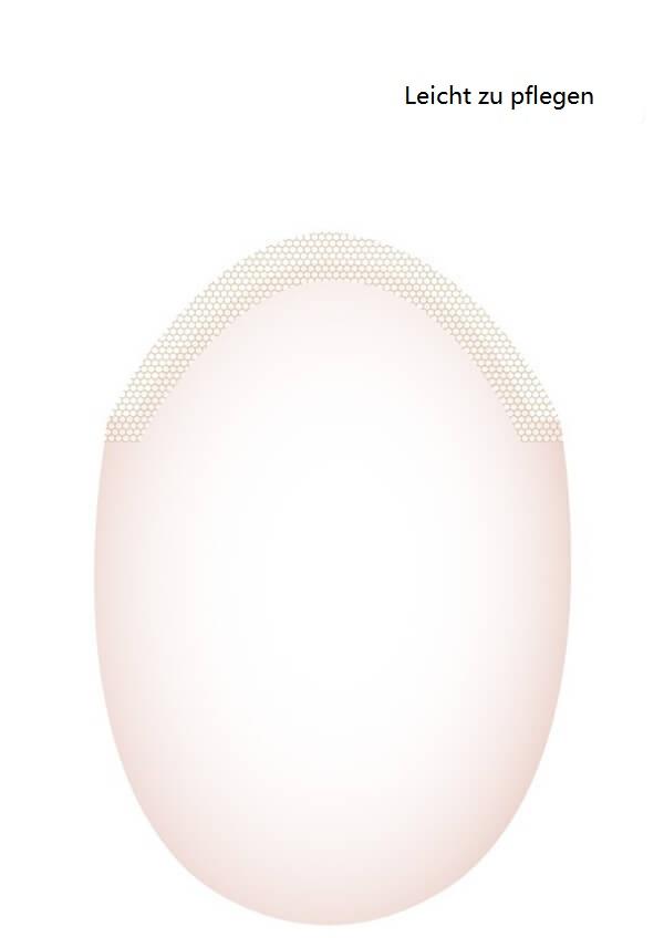 Lordhair Haarsystem Maßanfertigung - S15- dünne Folie mit 1/4" French Lace vorne, pflegenleicht