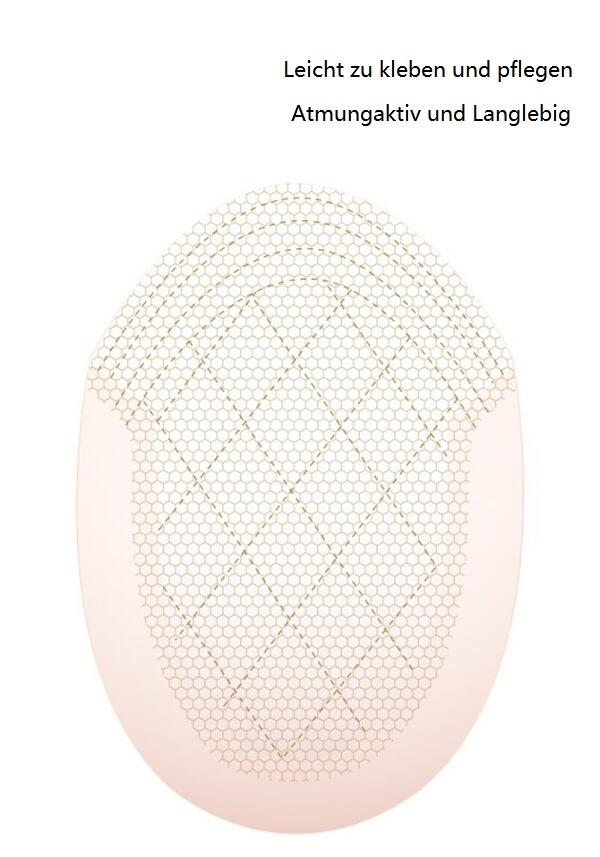 Lordhair Haarsystem Maßanfertigung - L03 - French Lace mit dünner Folie an Seiten und Hinten, pflegenleicht, atmungsaktiv und langlebig
