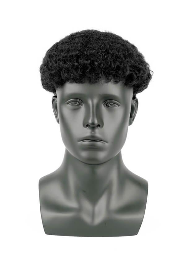 Afro Amerikanische Haarsystem mit dünner 0,08 mm Skin Basis