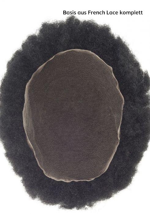 Voll French Lace Haarsystem Champion Afro