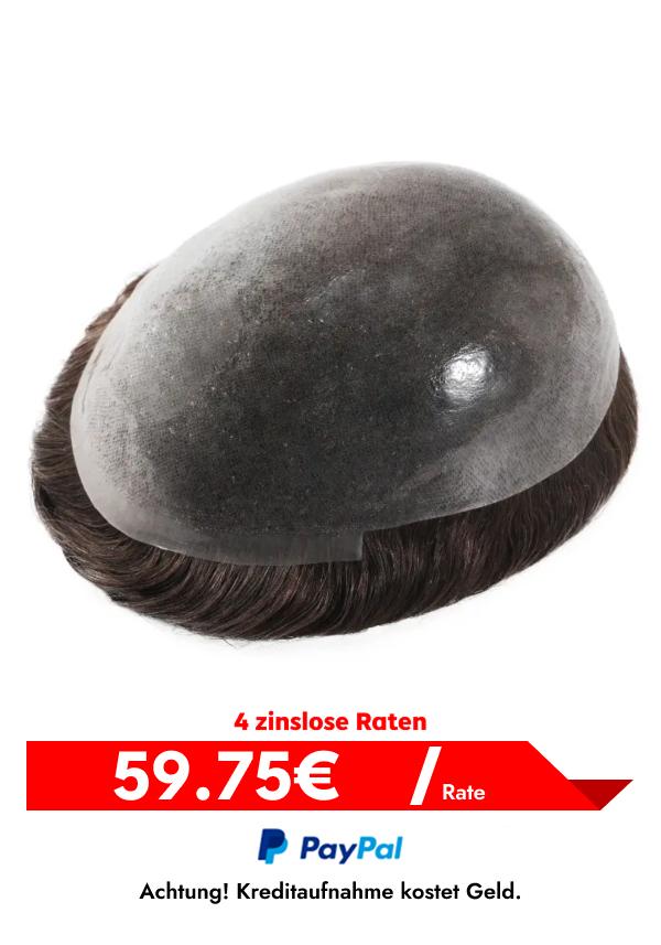 Skin-Haarsystem mit knotenlos fixierten Haar