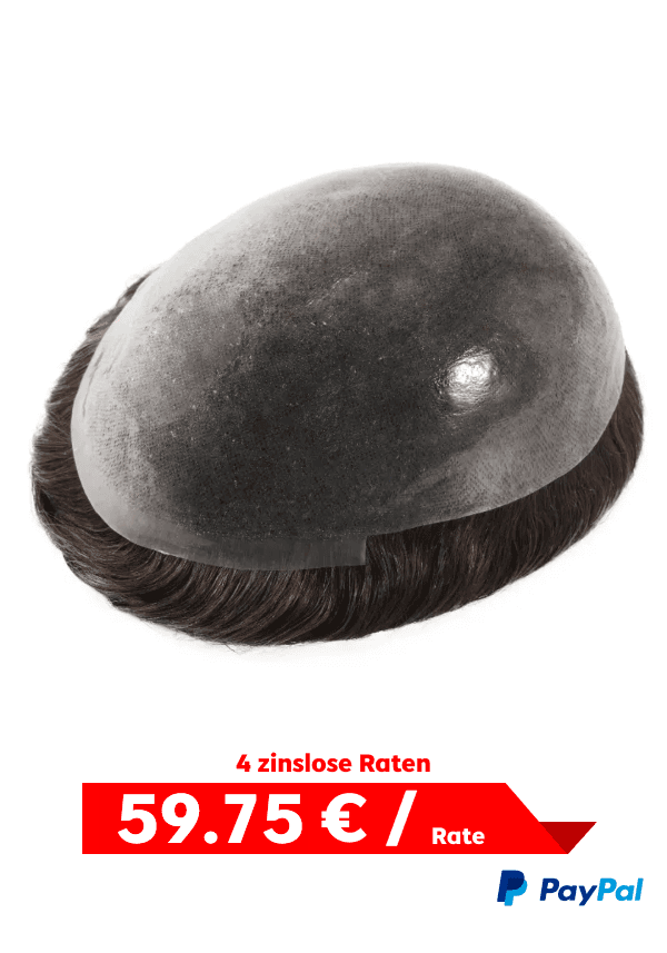 Folien-Haarsystem mit knotenlos fixierten Haar
