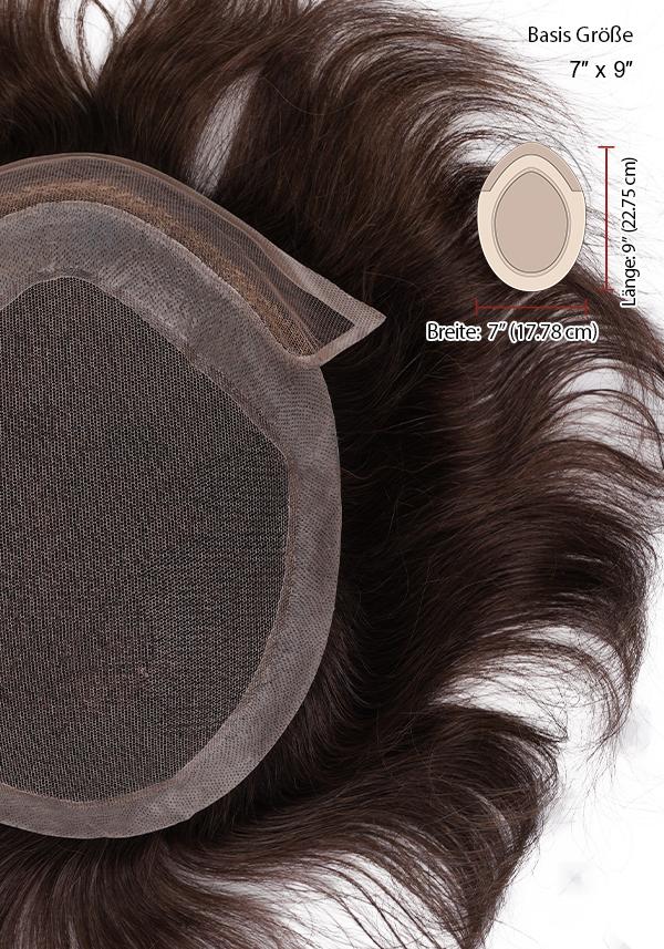 neo-premier Toupet mit French Lace vorne und oben mit hochwertigen, veredelten Echthaar
