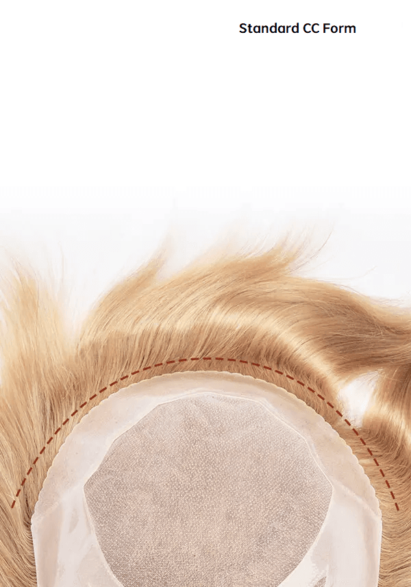 Genesis feines Mono mit Gaze-Folie vorne und PU-Folie hinten Haarsystem Männer Lordhair