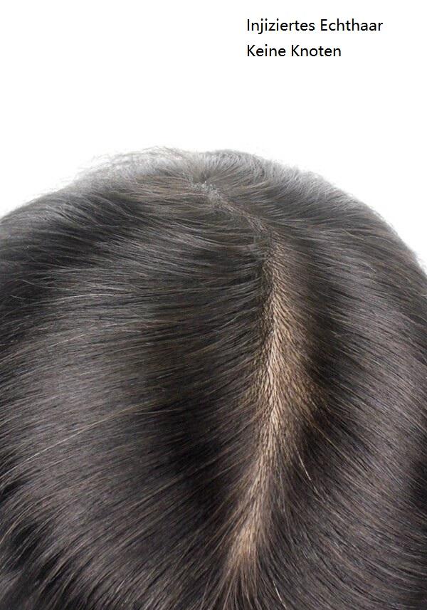Lordhair Haarsystem Maßanfertigung - Inception-FLC-Injiziertes Echthaar-ohne Knoten