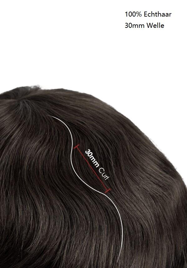 Lordhair Inception-LC Männer Haarteil 100% Echthaar mit natürlicher Welle