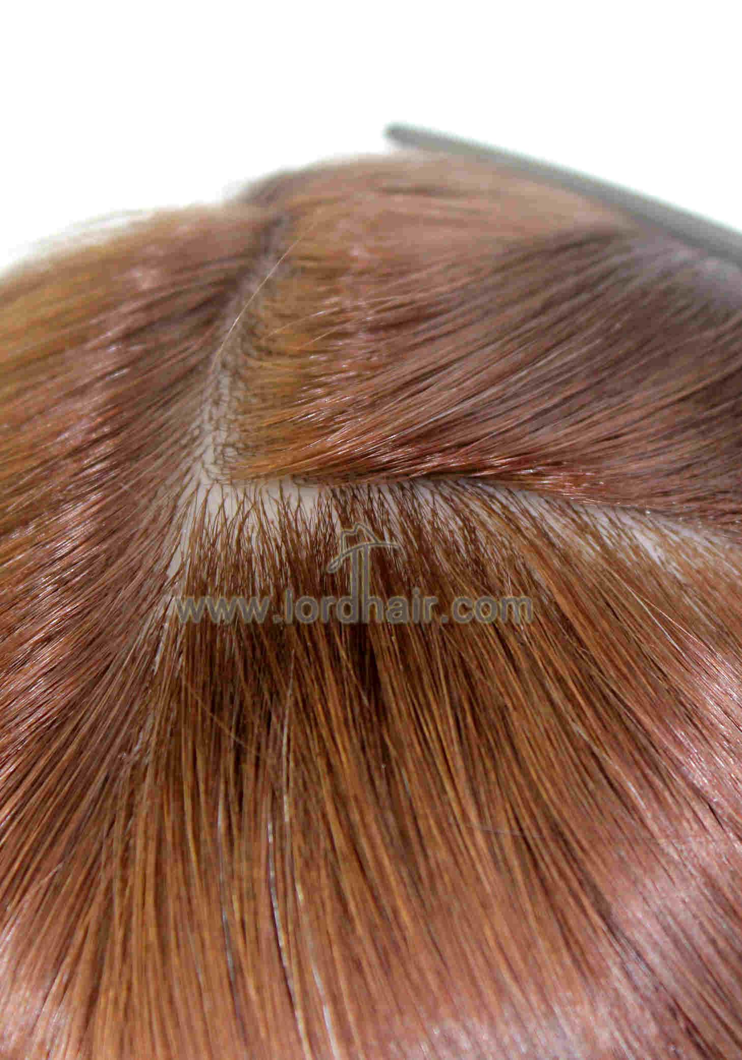 JQ1516: Realistic Thin Skin Flat Injected Human Hair Thin Skin Hair System