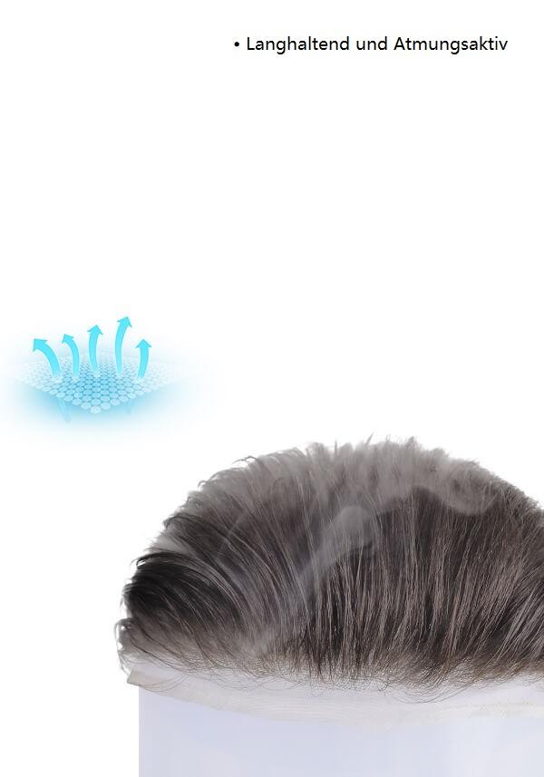 Lordhair neo-Haarsystem für Männer mit French Lace vorne und Folie Umrandung