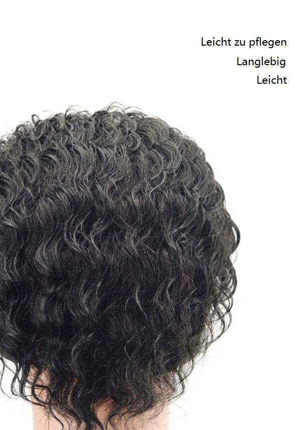 Lordhair Haarsystem Maßanfertigung - S12 - Dünne Folie mit Mono Lace vorne, pflegenleicht, langlebig, leicht