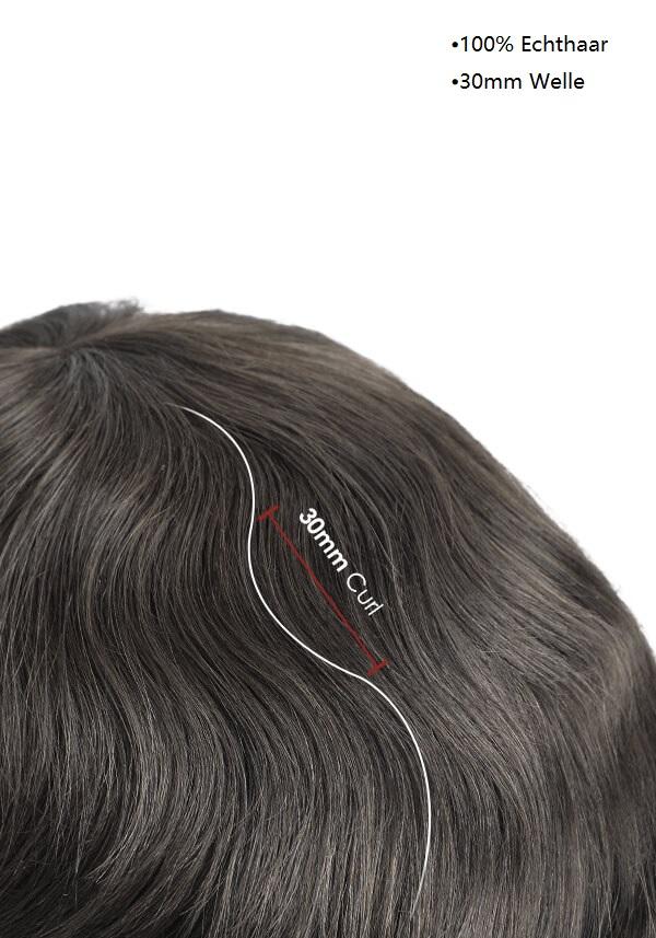 Lordhair neo-Haarsystem für Männer mit French Lace vorne und Folie Umrandung