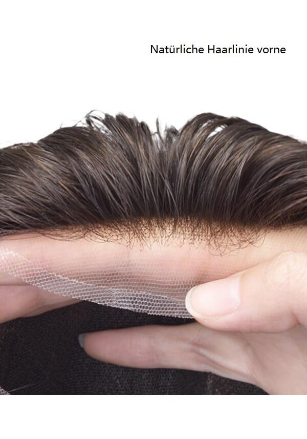 Lordhair Haarsystem Maßanfertigung - S08- French Lace Haarsystem mit PU