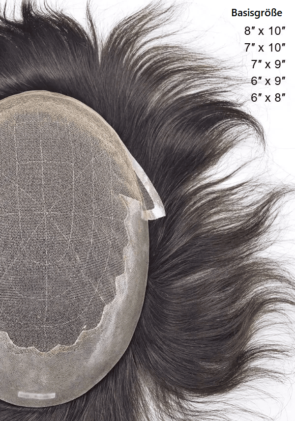 Quantum-M Lordhair Hohe Haardichte + French Lace vorne und oben + Skin Rand hinten und an den Seiten