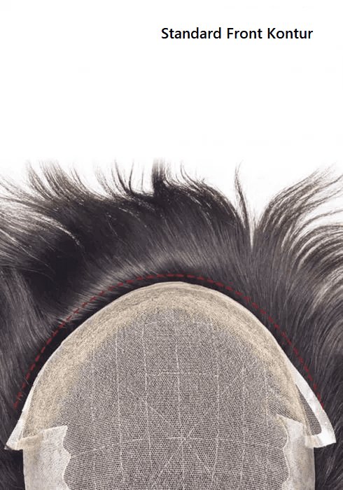Quantum-M Lordhair Hohe Haardichte + French Lace vorne und oben + Skin Rand hinten und an den Seiten