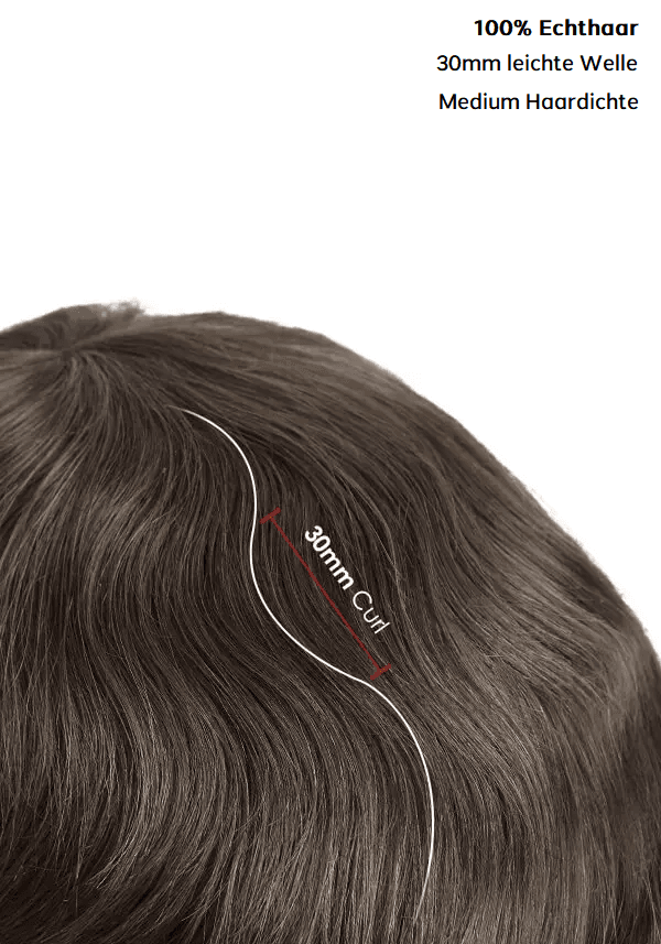 Lordhair Feines Mono, PU Umrandung und doppelter Lace Front - Komfort Haarsystem für Männer
