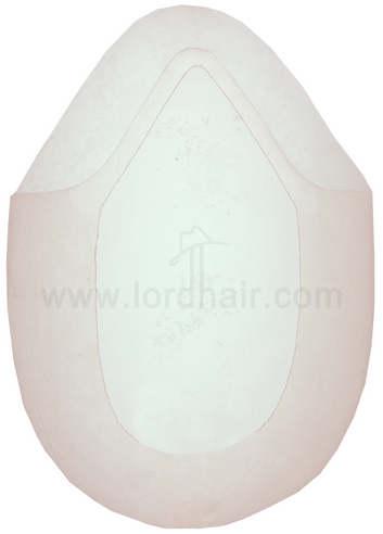 S3 Haarsystem in feinem Mono mit PU-Umrandung Lordhair