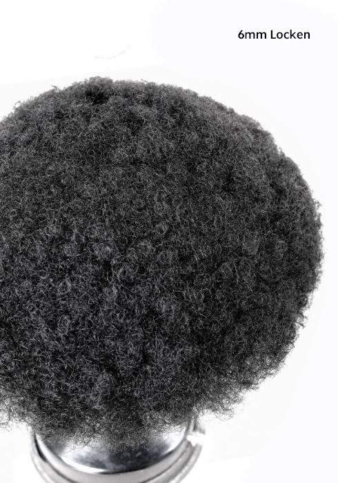 Natürliches Langlebiges Afro Haarsystem mit 6mm Locken Lordhair