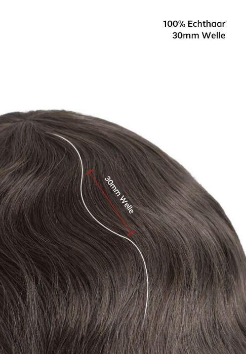 Echthaar Toupet mit leichter Welle Lordhair