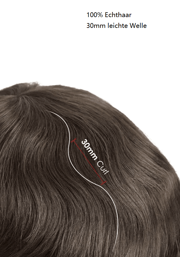 French Lace, PU Umrandung und doppelter Lace Front - Atmungsaktives Haarsystem für Männer