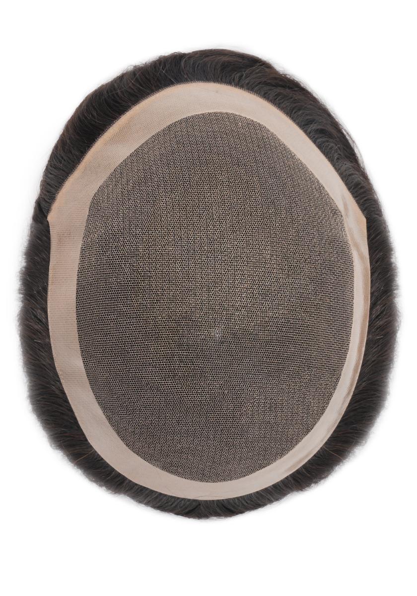 French Lace, PU Umrandung und doppelter Lace Front - Atmungsaktives Haarsystem für Männer