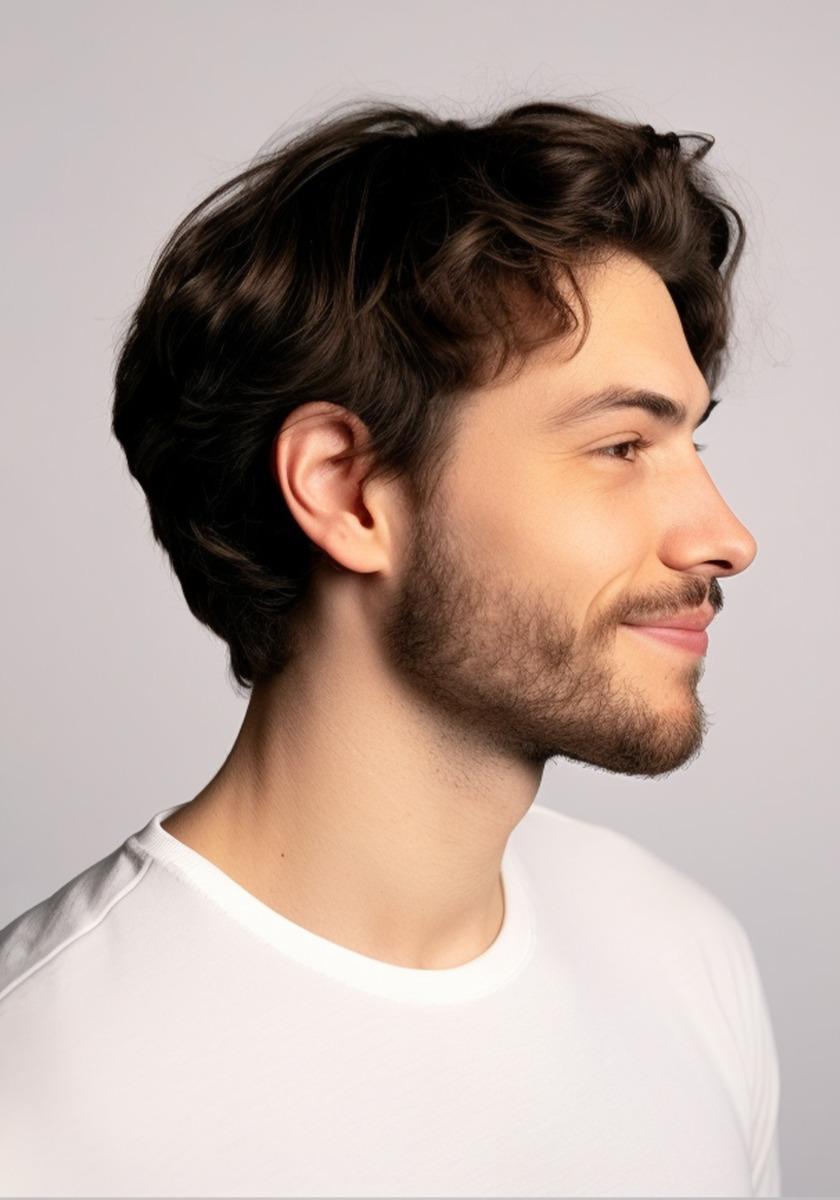 French Lace, PU Umrandung und doppelter Lace Front - Atmungsaktives Haarsystem für Männer