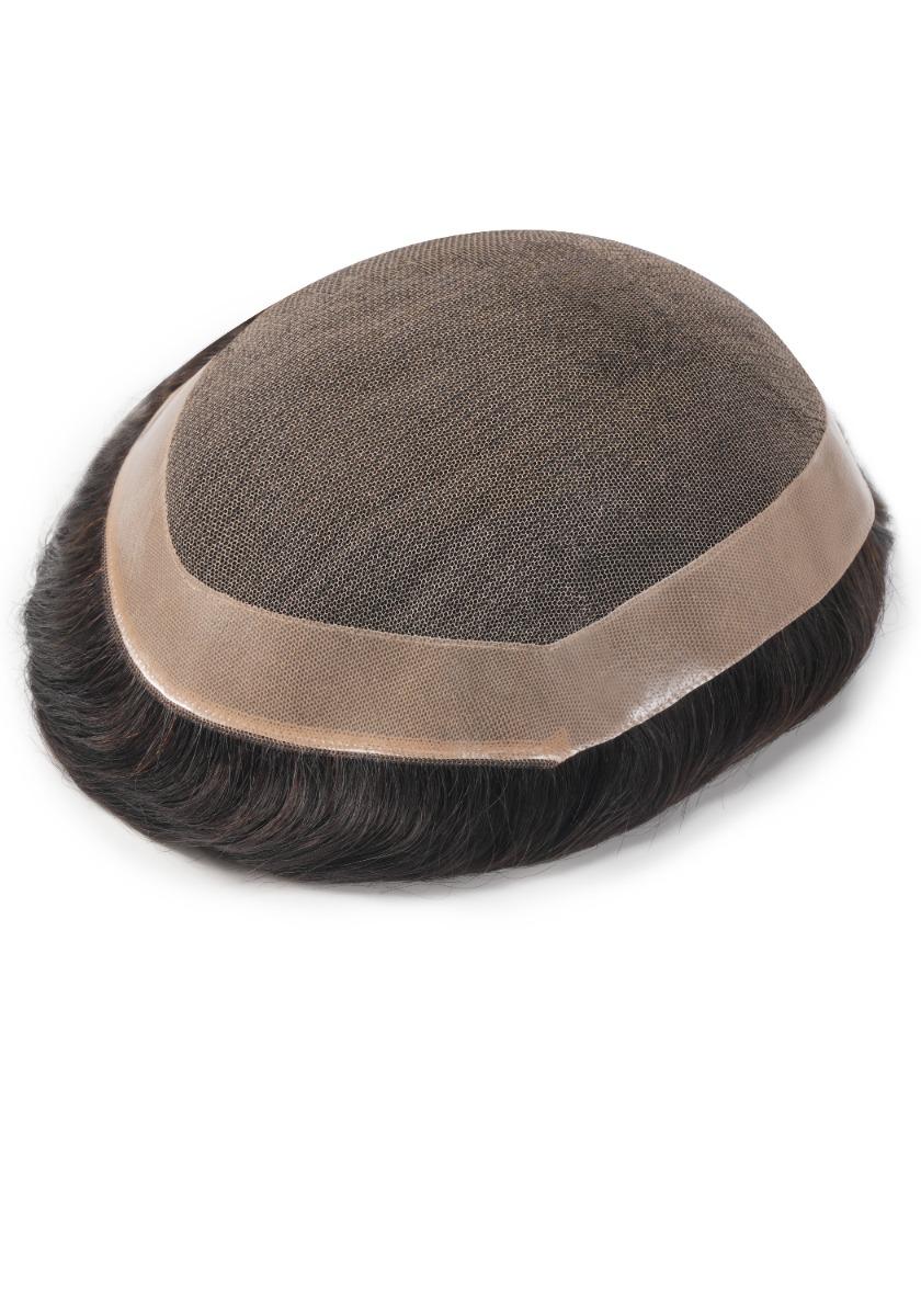 French Lace, PU Umrandung und doppelter Lace Front - Atmungsaktives Haarsystem für Männer