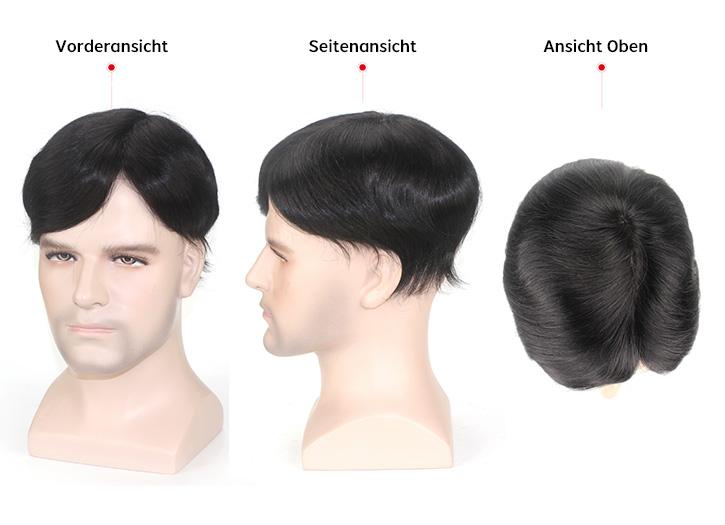Lordhair Haarsystem Maßanfertigung - YJS014- Seiden Mono mit Folie Umrandung plus French Lace vorne