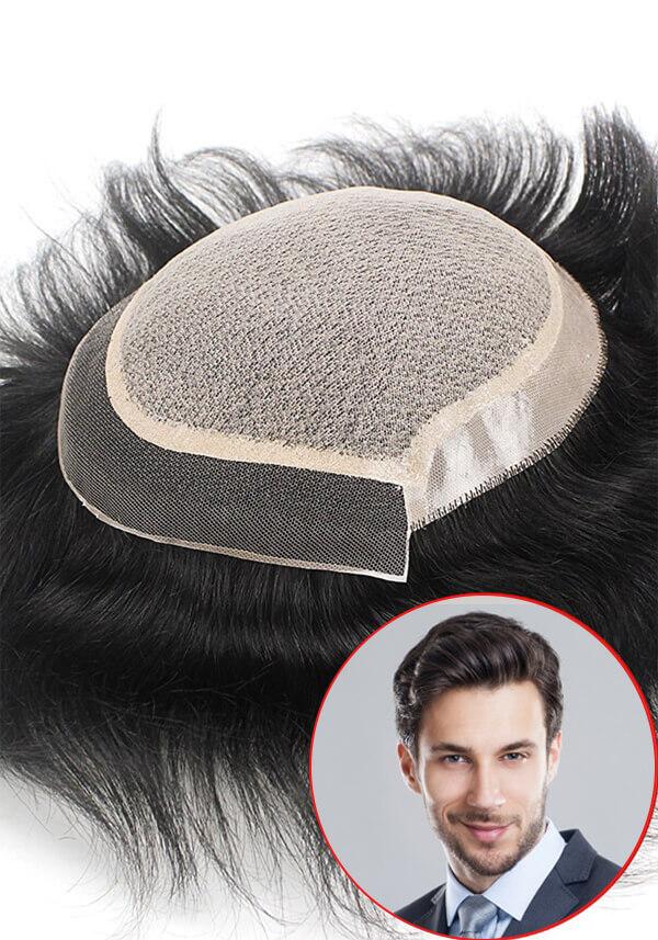 Lordhair Haarsystem Maßanfertigung - YJS014- Seiden Mono mit Folie Umrandung plus French Lace vorne