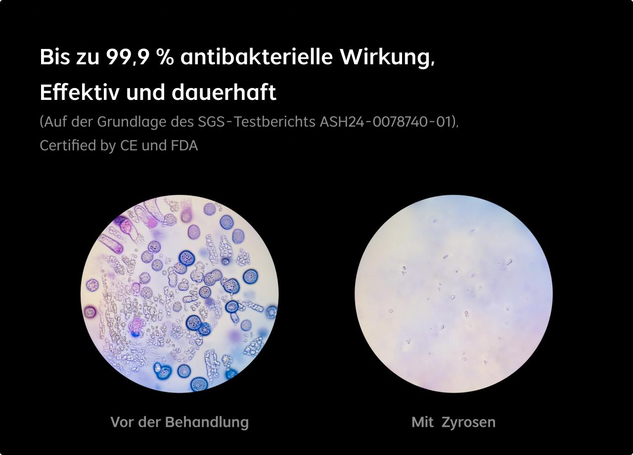 Bis zu 99,9 % antibakterielle Wirkung,  Effektiv und dauerhaft