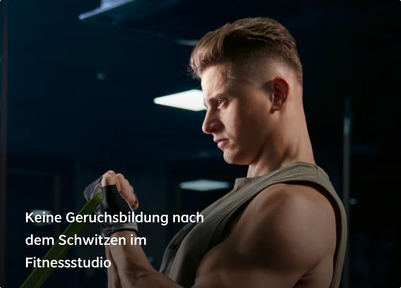 Keine Geruchsbildung nach dem Schwitzen im Fitnessstudio