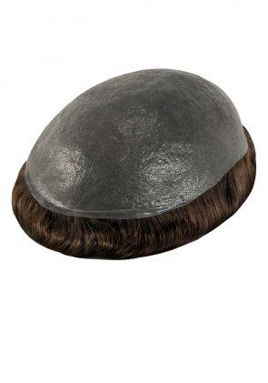 Leichte Dichte 0,03 mm Ultra-dünne Haut Männer V-geschlungene Haarsystem