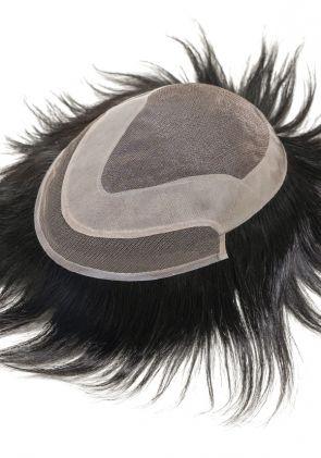 Haarsystem für Männer mit French Lace vorne und Skin Umrandung