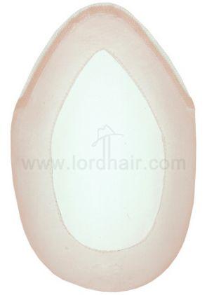 S9: Fine mono base with PU coat all around and folded net lace on front hairline hair system