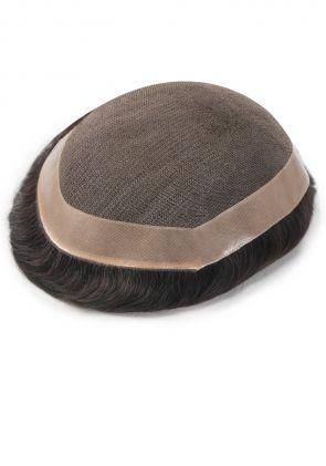 French Lace, PU Umrandung und doppelter Lace Front - Atmungsaktives Haarsystem für Männer