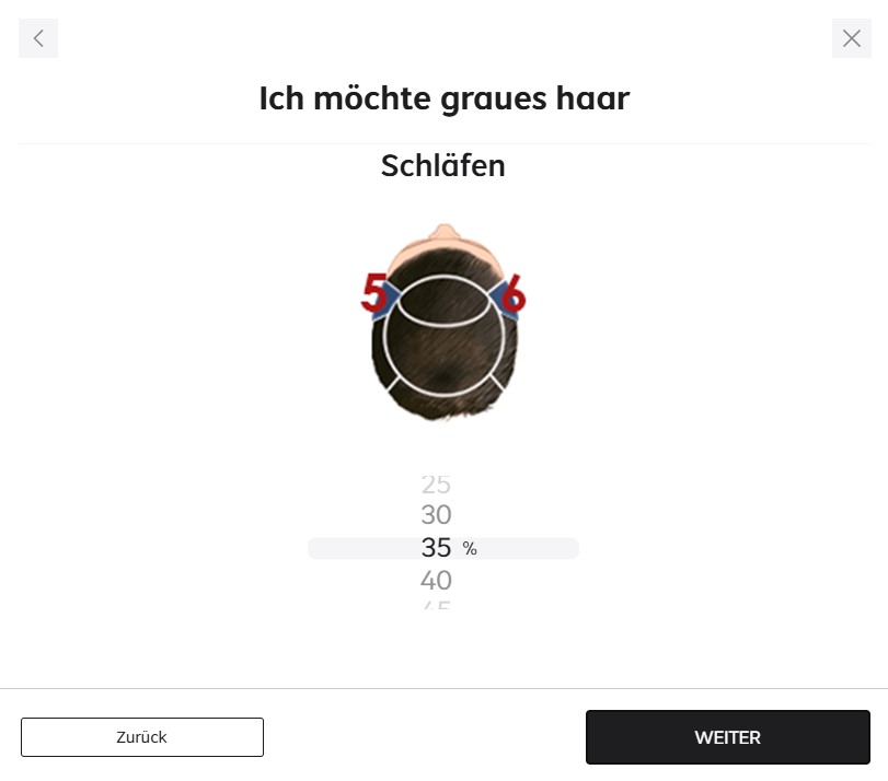 grauer Bereiche wählen
