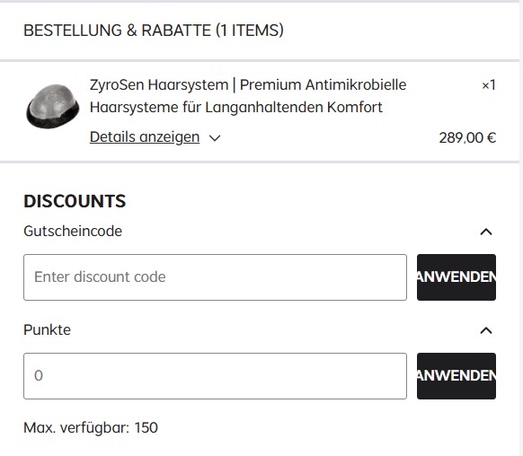 wie löse ich Gutscheincode von Lordhair ein