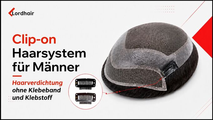 Clip-on Haarsystem für Männer: Haarverdichtung ohne Klebeband und Klebstoff