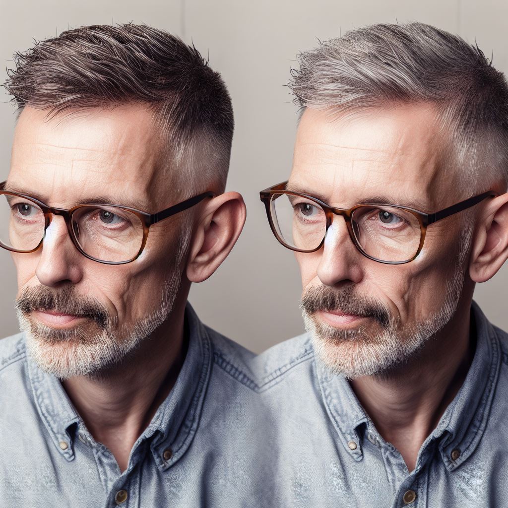 Kurzes Haar gefärbt